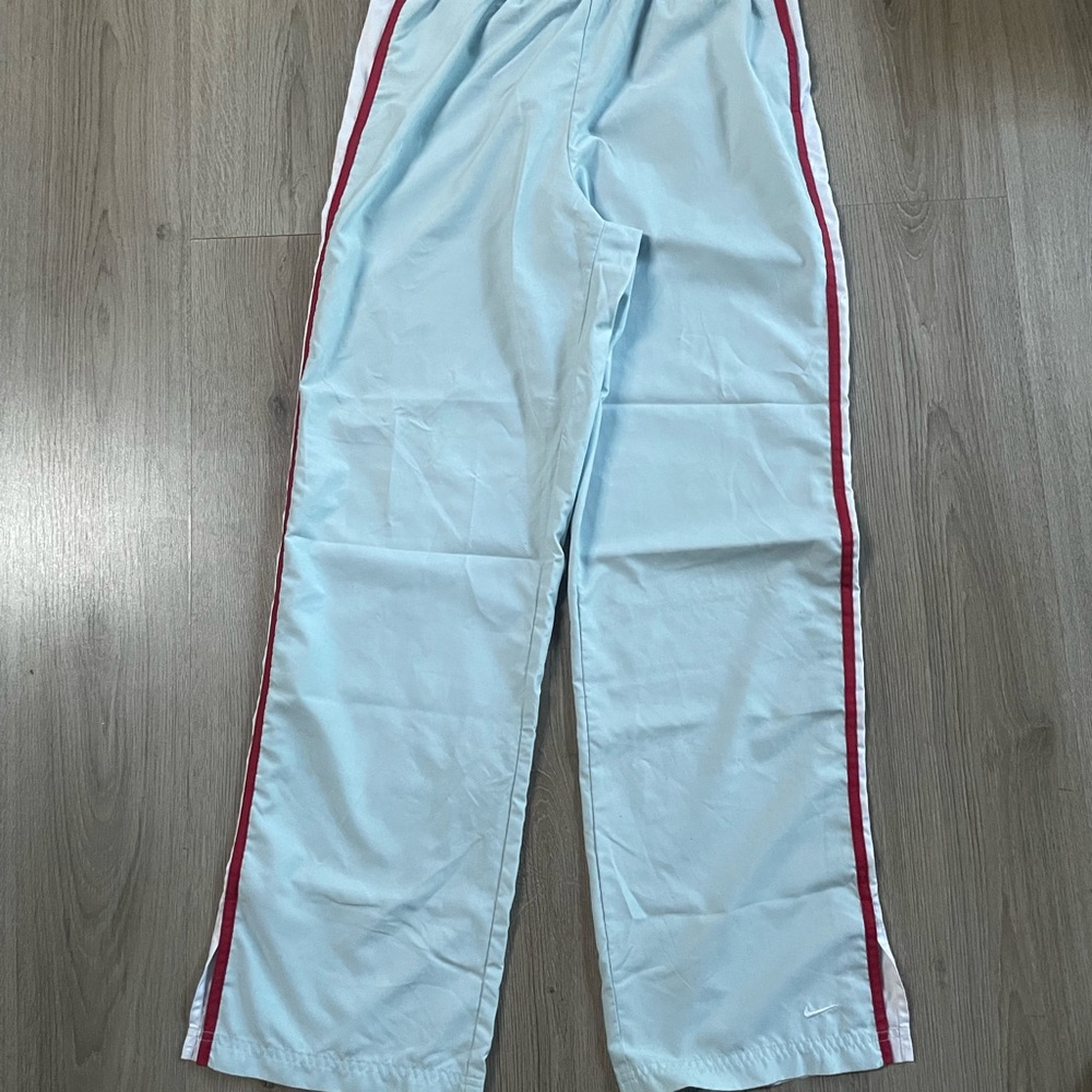 Nike Kids Sky Blue Joggers with Red Stripes